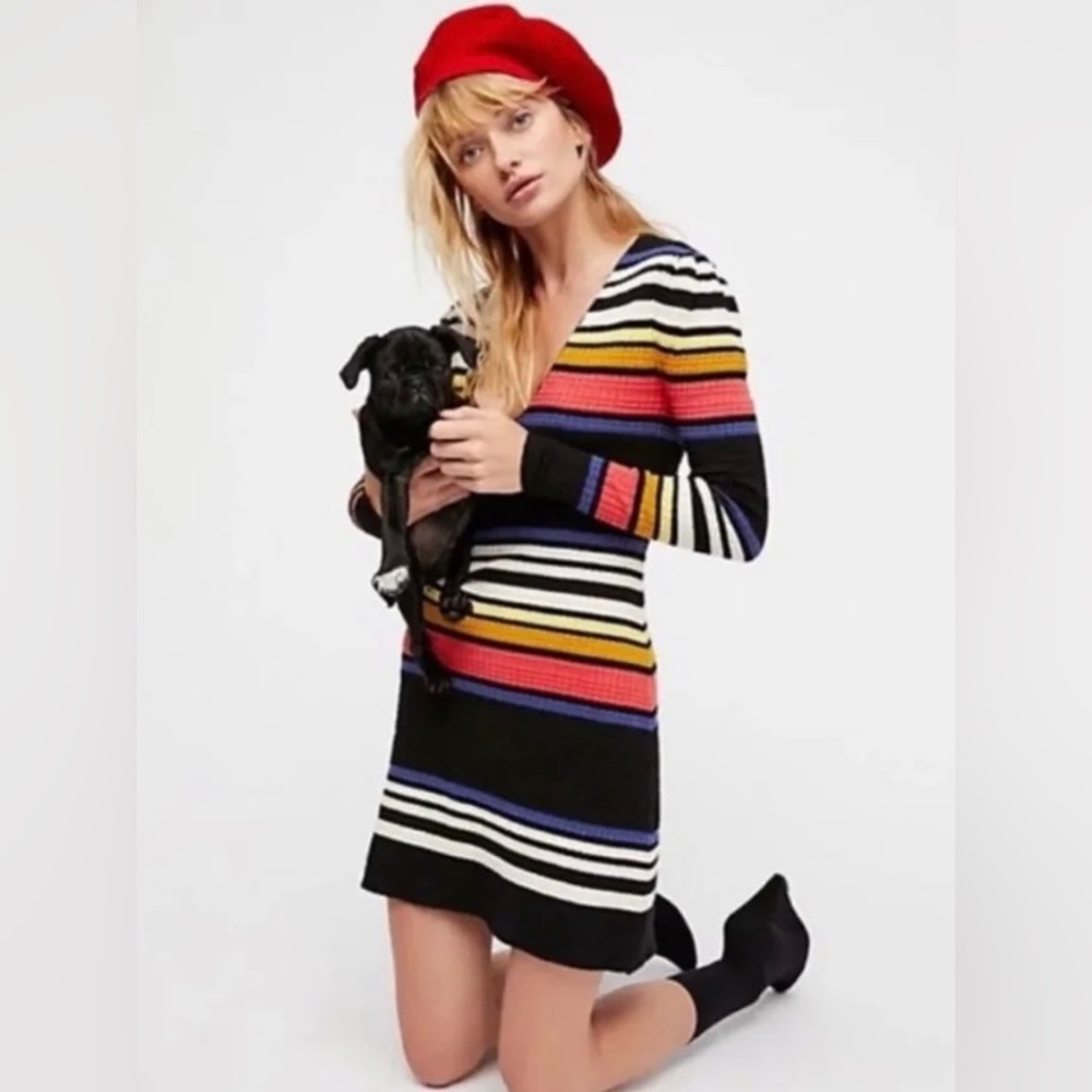 Free People Striped Gidget Dress Sz XS